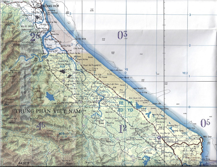 DMZ to Dong Hoi map, 1965