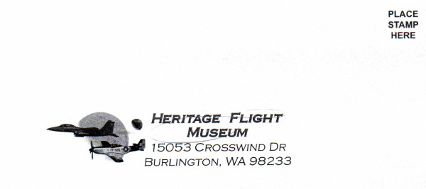 sample donations envelope, Heritage Flight Museum sample donations envelope, Heritage Flight Museum