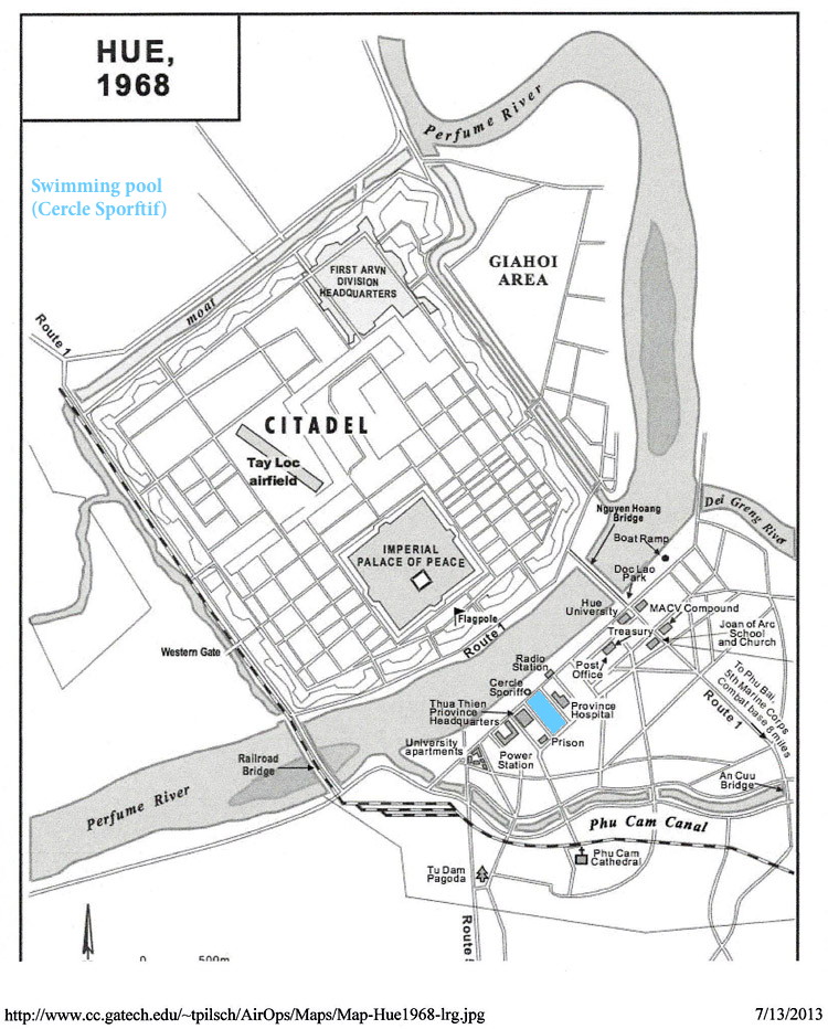 Hue-Citadel graphic map Hue-Citadel graphic map