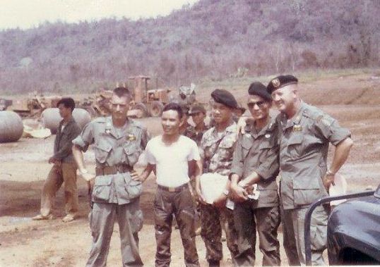 Special Forces at Kham Duc camp. Note defoliation