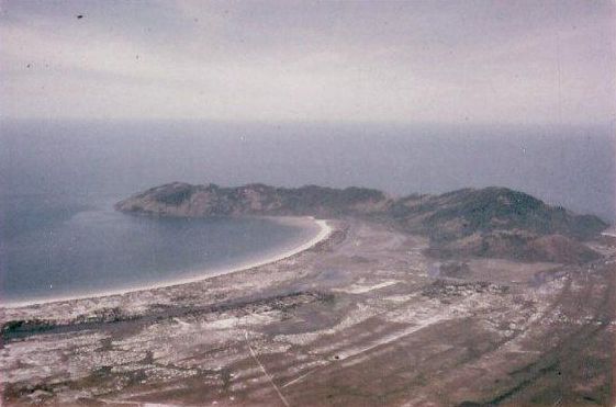 Monkey Mountain, forming the south edge of the bay at Da Nang
