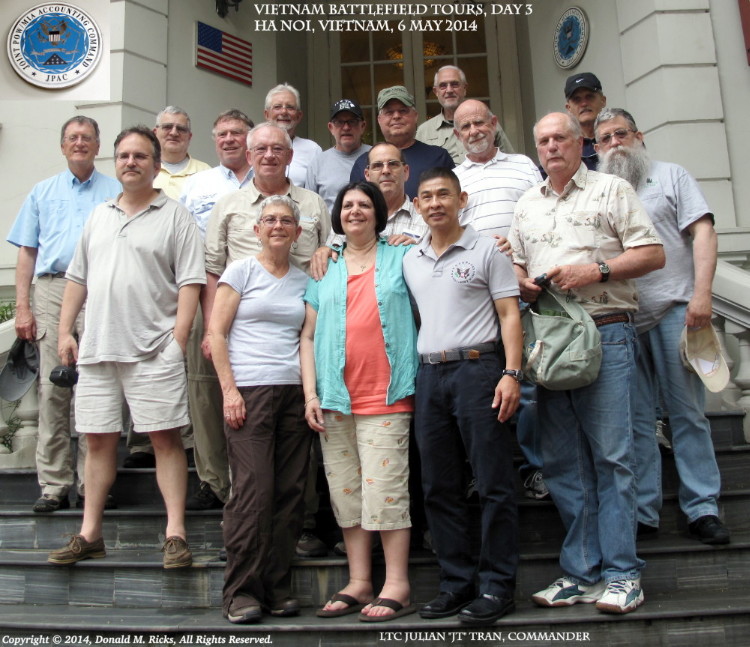 Vietnam Battlefield Tours visit to JPAC Detachment 2 office, group photo Vietnam Battlefield Tours visit to JPAC Detachment 2 office, group photo