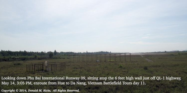 Vietnam Battlefield Tours, 14 May, Phu Bai Airport west side Vietnam Battlefield Tours, 14 May, Phu Bai Airport west side