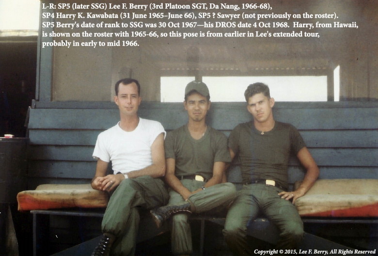 SP5 Lee F. Berry photo, early to mid 1966 SP5 Lee F. Berry photo, early to mid 1966