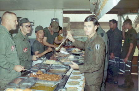 Maj Gebhardt With tray, Bobby Arrington, 1969