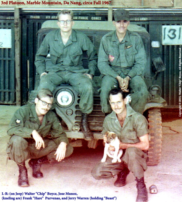 SP5 Chip Boyce photo, circa fall 1967 SP5 Chip Boyce photo, circa fall 1967