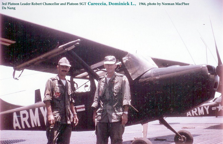 Captain Robert Chancellor, Catkiller 36, and his platoon sergeant, SFC Dominick L. Careccia, 1966 Captain Robert Chancellor, Catkiller 36, and his platoon sergeant, SFC Dominick L. Careccia, 1966