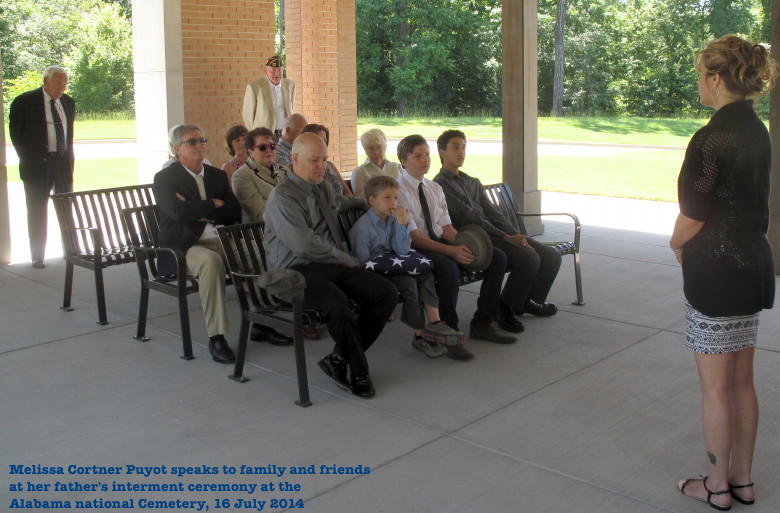 Interment ceremony, Robert M. Cortner, 16 July 2014 Interment ceremony, Robert M. Cortner, 16 July 2014