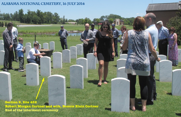 Interment ceremony, Robert M. Cortner, 16 July 2014 Interment ceremony, Robert M. Cortner, 16 July 2014