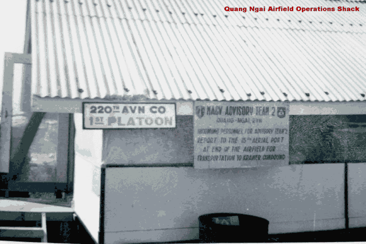 Dennis Currie photo: Quang Ngai Airfield Operations Shack, 1967, then painted gray Dennis Currie photo: Quang Ngai Airfield Operations Shack, 1967, then painted gray