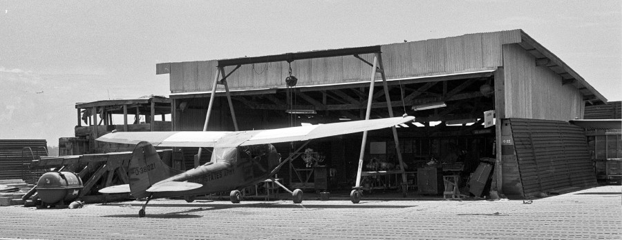 Engine change hanger, looking North-North West on the ramp