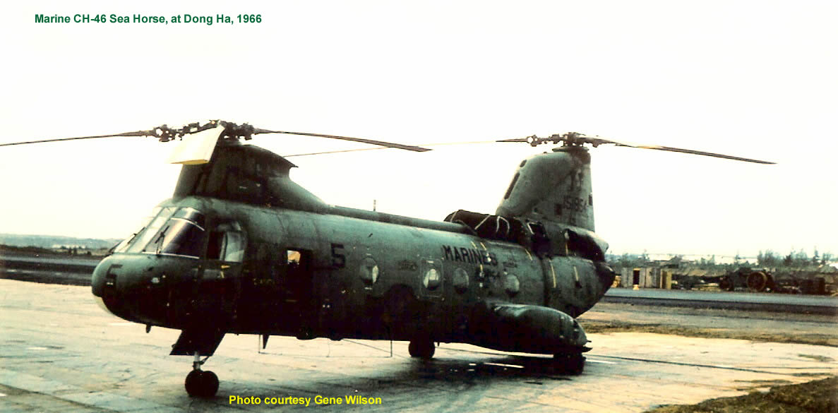 Marine CH-46 Sea Horse at Dong Ha, 1966