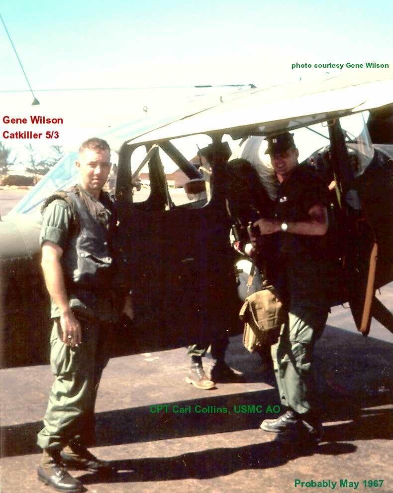 CPT CARL COLLINS, USMC AO on the right
