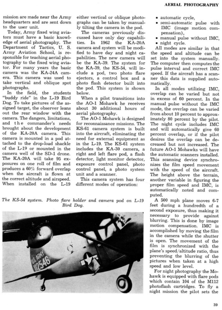 Aerial Photography, by LT Robert M. Shabram, United States Army Aviation Digest, June 1962, page 2 Aerial Photography, by LT Robert M. Shabram, United States Army Aviation Digest, June 1962, page 2