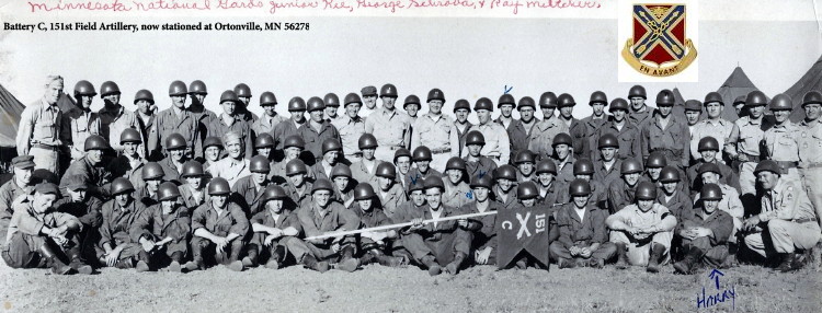 unit photo, Battery C, 151st Field Artillery, circa 1950 unit photo, Battery C, 151st Field Artillery, circa 1950