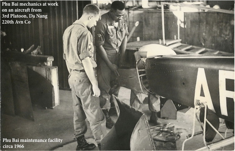3rd Platoon aircraft in for maintenance at Phu Bai 3rd Platoon aircraft in for maintenance at Phu Bai