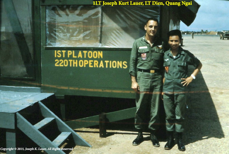 courtesy Kirk Lauer, himself and Lt. Dien, Quang Ngai Operations courtesy Kirk Lauer, himself and Lt. Dien, Quang Ngai Operations