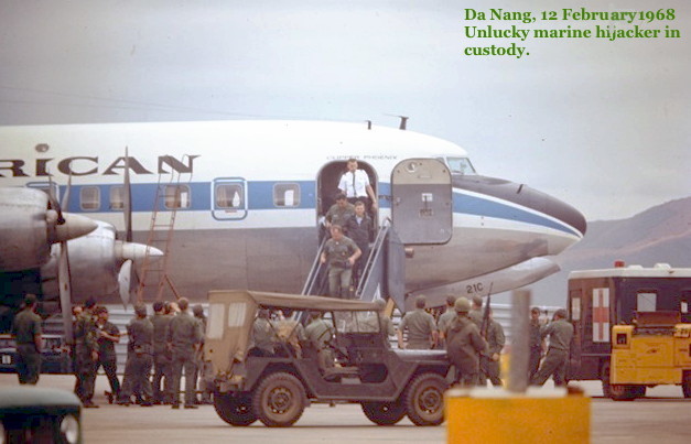 Marine being taken into custody for attempted hijacking Marine being taken into custody for attempted hijacking