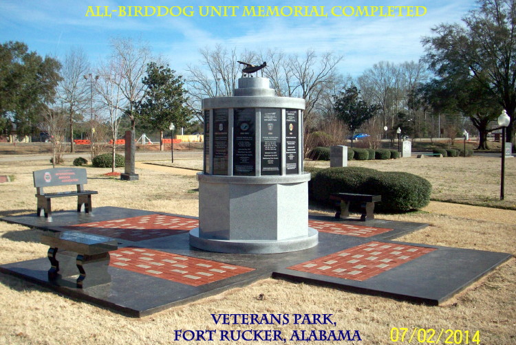 All-Birddog Unit Memorial Installation Completed 7 February 2014 All-Birddog Unit Memorial Installation Completed 7 February 2014