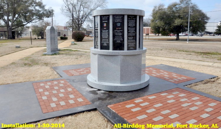 All Vietnam Unit Birddog Monument installation at Fort Rucker, 30 January 2014 All Vietnam Unit Birddog Monument installation at Fort Rucker, 30 January 2014
