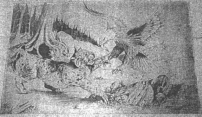 Photo/Sketch from the 220th Files in the National Archives showing an Eagle, from the unit patch, attacking a Cat, a Tiger, which might appear to denote the enemy as seen by other animals in Vietnam – original source unknown Photo/Sketch from the 220th Files in the National Archives showing an Eagle, from the unit patch, attacking a Cat, a Tiger, which might appear to denote the enemy as seen by other animals in Vietnam – original source unknown