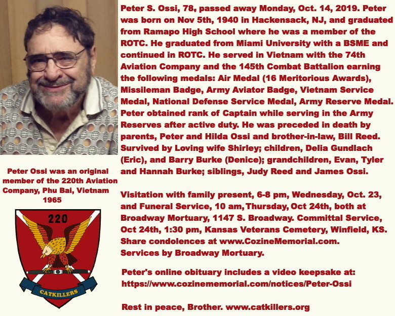 Peter S. Ossi obituary, 2019 Peter S. Ossi obituary, 2019