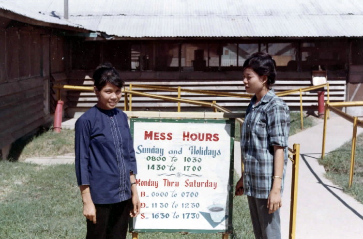 Catkiller Mess Hall and two Vietnamese employees Catkiller Mess Hall and two Vietnamese employees