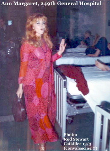 Visiting soldiers convalescing, Ann Margaret, 249th General Hospital, Camp Zama, Japan, 1968 Visiting soldiers convalescing, Ann Margaret, 249th General Hospital, Camp Zama, Japan, 1968