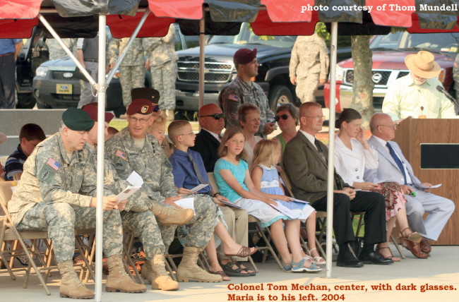Colonel Tom Meehan, Ft Bragg, NC. at the JFK Special Warfare Center and School, 2004, courtesy Thom Mundell Colonel Tom Meehan, Ft Bragg, NC. at the JFK Special Warfare Center and School, 2004, courtesy Thom Mundell
