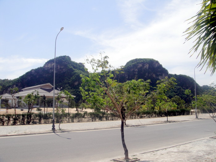 View of Marble Mountains from the road View of Marble Mountains from the road