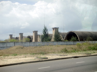 View of revetments from the road View of revetments from the road