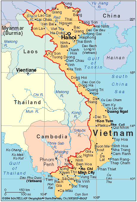 Map of Vietnam