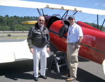 Gene and Ellie Wilson ride in a Bi-Plane Gene and Ellie Wilson ride in a Bi-Plane